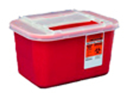Sharps-A-Gator™ Multi-Purpose Sharps Container with Sliding Lid, 1 Gallon, Red