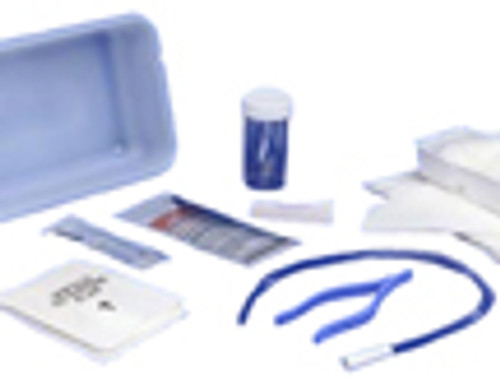 Dover™ Open Urethral Tray with 14fr Vinyl Catheter and PVP Swabs