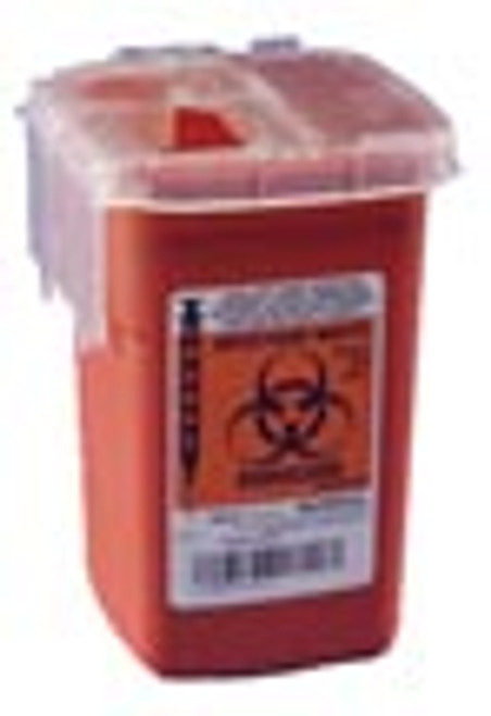 Phlebotomy Sharps Container, 1 Quart, Red
