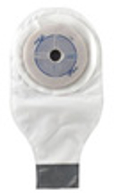 One-Piece Drainable Pouch with Pre-cut Stomahesive Skin Barrier, Tape Collar, 12" Pouch with 1-Sided Comfort Panel, Tail Clip, Transparent, 3/4" - 2 1/2" Stoma Opening