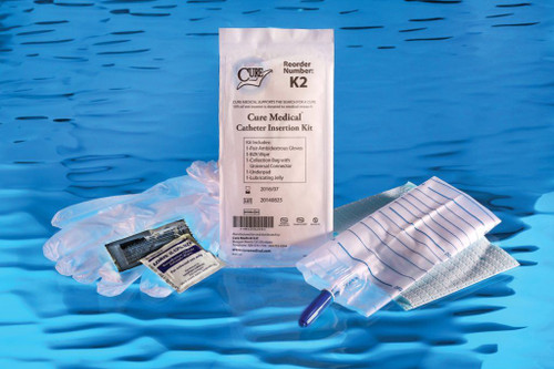 Cure® Catheter Insertion Kit With Universal Connector on the Bag