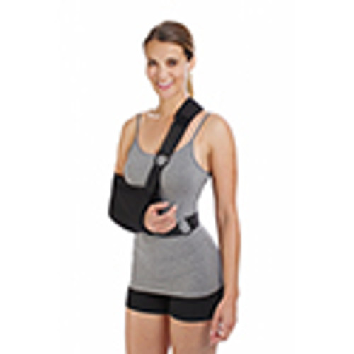 ProCare® Clinic Shoulder Immobilizer Sling, Black, Large, 9" x 18"