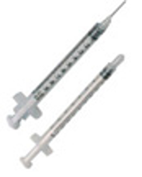 Tuberculin Syringe with Detachable Needle Luer-slip, 1cc, 27g x 1/2"