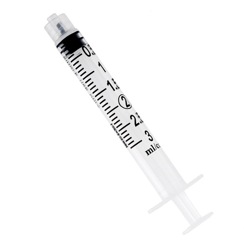 3cc Syringe Only with Luer Lock with Cap