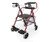 Roscoe Transport Rollator with Fold Down Footrests, Burgundy