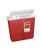 Sharpstar™ In Room Sharps Container w/Counterbalance Door, 5qt, Red, 12 1/2"H x 5 1/2"D x 10 3/4"W