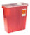 Multi-Purpose Round Sharps Container with Rotor Opening Lid, 5 Quart, Red