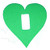 Heart Grip for Dexcom G4/G5/G6, Large, Green