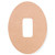 Small Oval Grip for Omnipod with Full Vertical Cutout, Tan