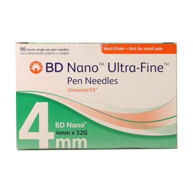 BD™ Ultra-Fine™ Nano Pen Needle, 32 G x 4 mm (5/32 in) - DDP 