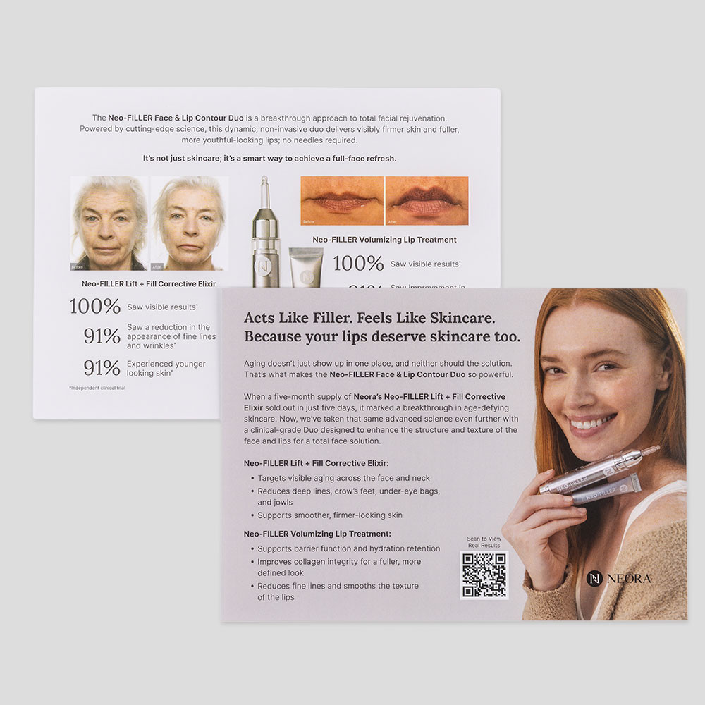 Neo-FILLER Face & Lip Contour Duo Marketing Cards (25-Pack) - English Version