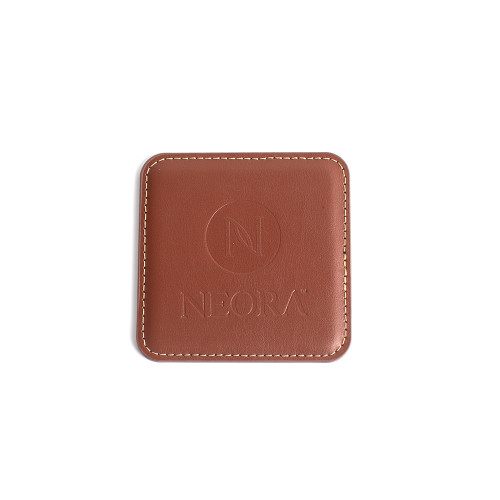 Neora Debossed Leather Coaster