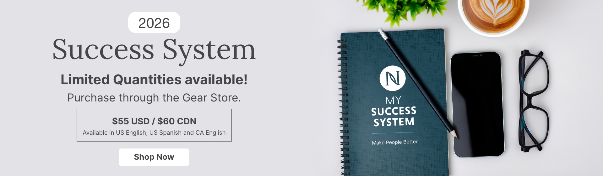 Success System 2026 is available to purchase now ($55 USD / $60 CDN)