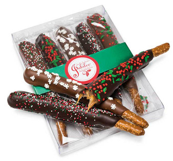 Chocolate + Caramel Dipped Pretzels (5 pc.)