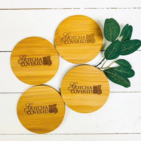 Branded Etched Bamboo Coasters (as low as $4.75)