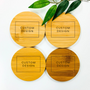 Branded Etched Bamboo Coasters (as low as $4.75)