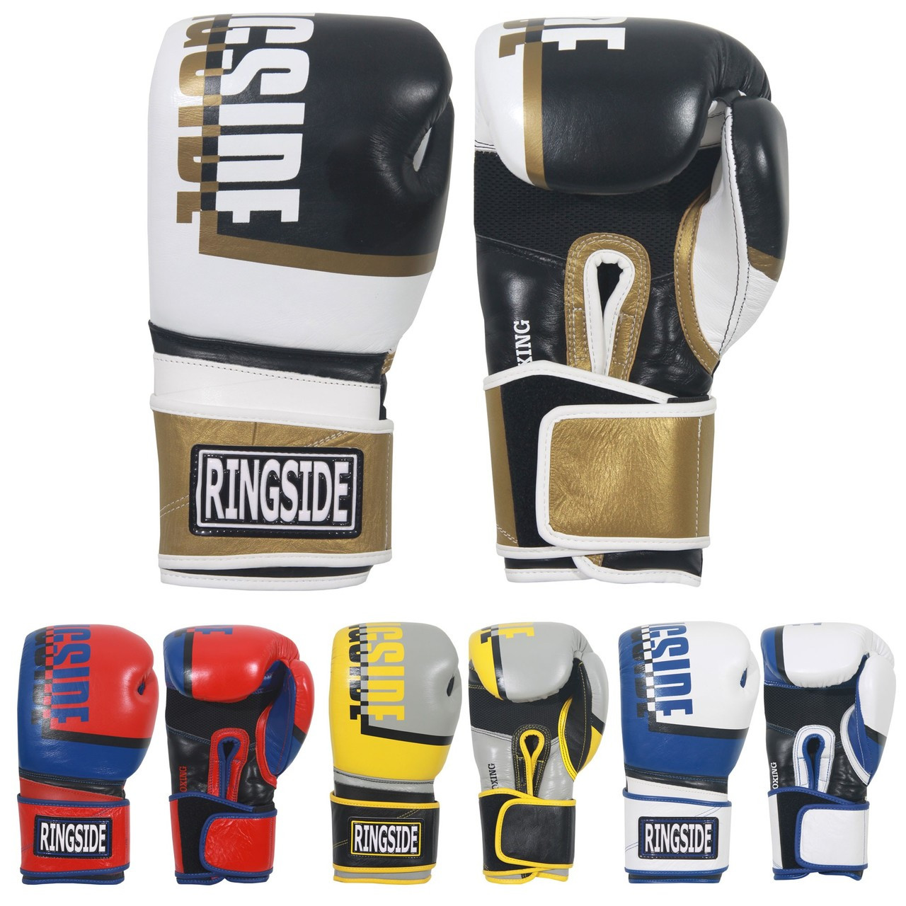 black and gold ringside boxing gloves