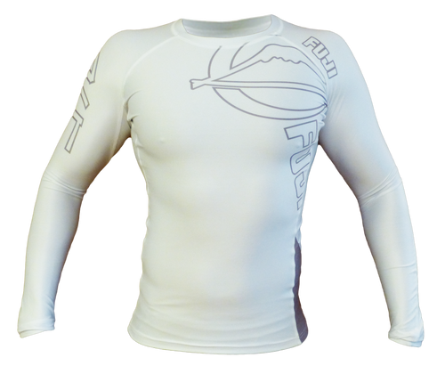 Fuji Fightwear BJJ Longsleeve Inverted White Rashguard 