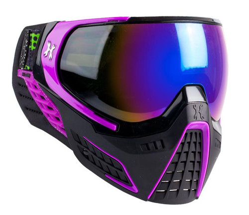 HK Army KLR Argon Black and Purple with Cobalt Lens Paintball Goggles Mask