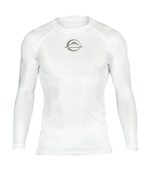 Fuji BJJ Baseline IBJJF White Longsleeve Ranked Rashguard