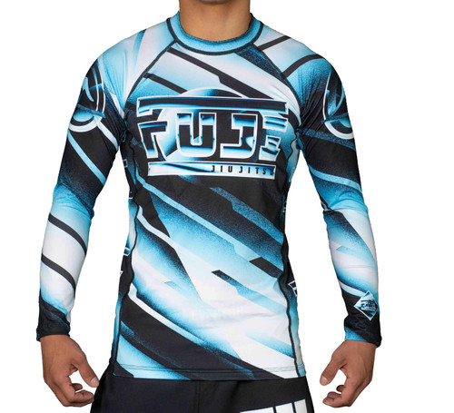 Fuji Ice Blue BJJ Longsleeve Jiu-Jitsu Rashguard