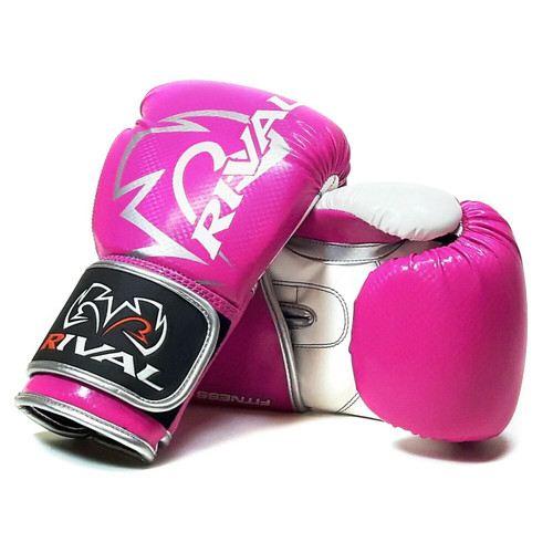 Rival Boxing RB7 Pink and White Fitness Plus Bag Gloves