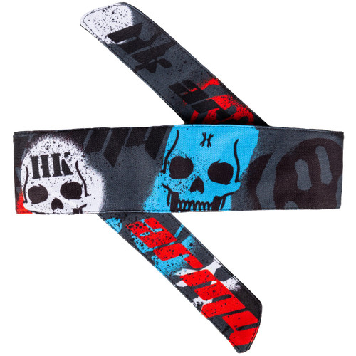 HK Army Tagged Black Paintball Headband Front