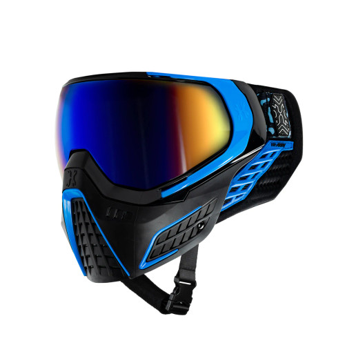 HK Army KLR Abyss Black and Blue with Cobalt Lens Paintball Goggles Mask