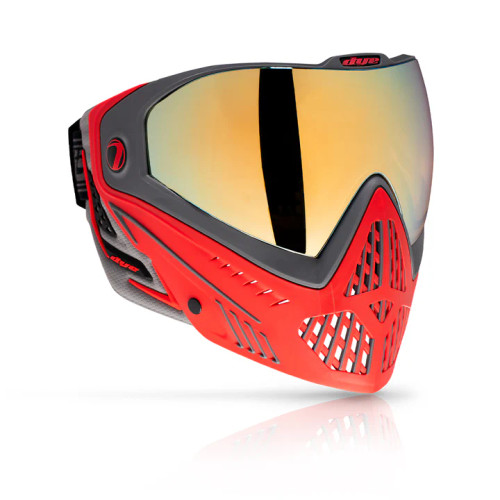 Dye Invision I5 2.0 Paintball Goggles Mask Shadowfire Red and Gray Angle