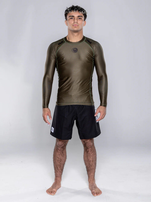 Fuji BJJ Baseline 2.0 IBJJF Green Longsleeve Ranked Rashguard