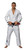 White with Navy Blue Fuji Suparaito Superlite Brazilian Jiu Jitsu Gi