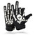 HK Army Paintball White Bones Half Finger Gloves