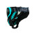 HK Army KLR Abyss Black and Teal with Cobalt Lens Paintball Goggles Mask