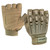 Tan Valken V-Tac Alpha Half Finger Plastic Back Gloves for Paintball and Airsoft