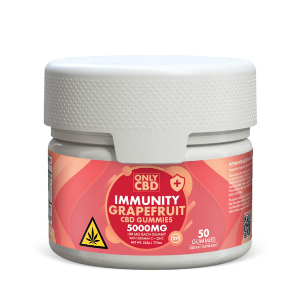 Only CBD Immunity Gummies 5000MG GrapeFruit