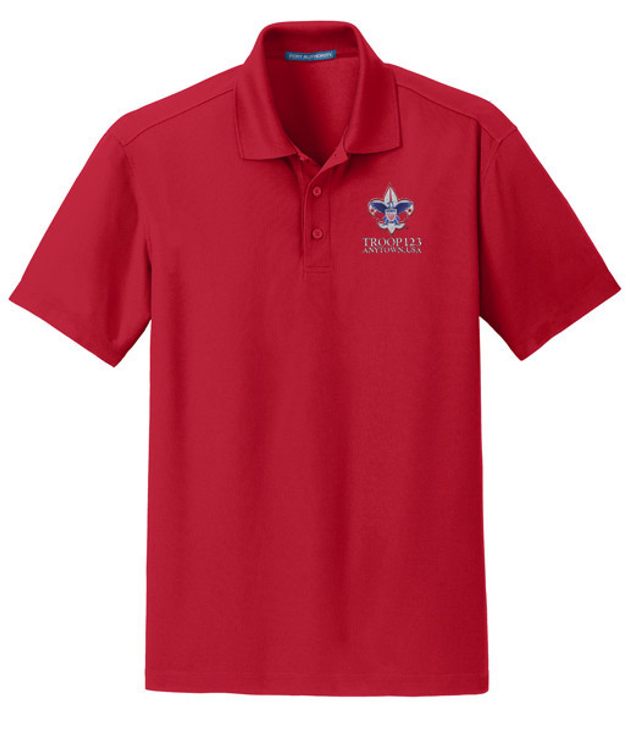 Grid Wicking Polo with Embroidered BSA Corporate Logo