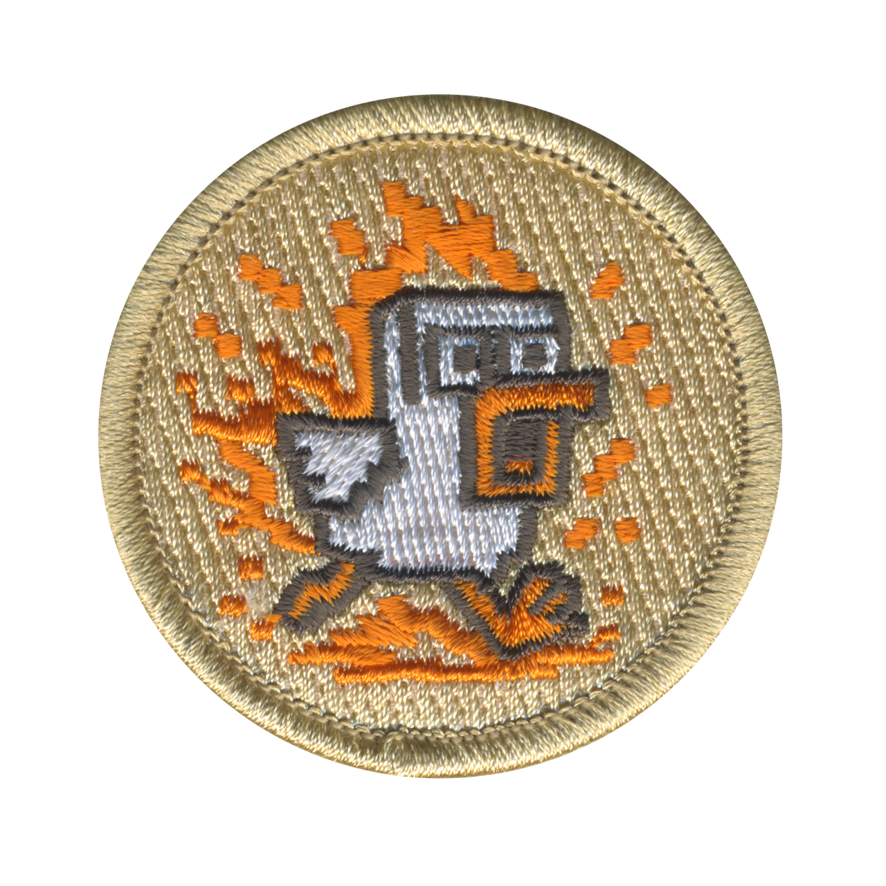 Fiery Pixel Chicken Patrol Patch – Embroidered Scout Uniform Patch – 2 ...