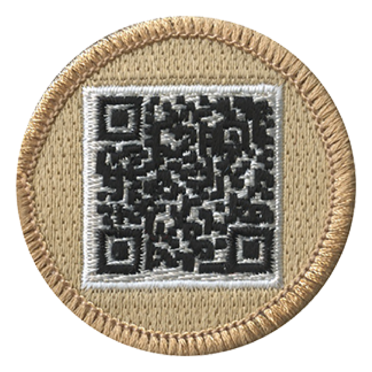 Rickroll QR Code Embroidered Patch 