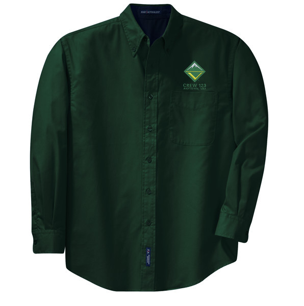 Long Sleeve Easy Care Shirt Men's with Embroidered Venturing Logo
