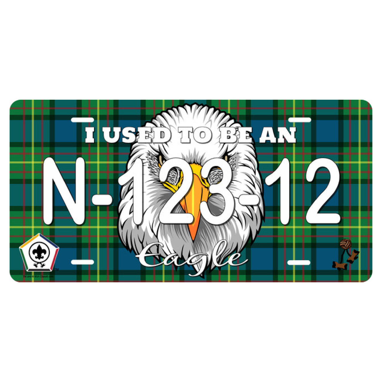 Wood Badge License Plate Eagle