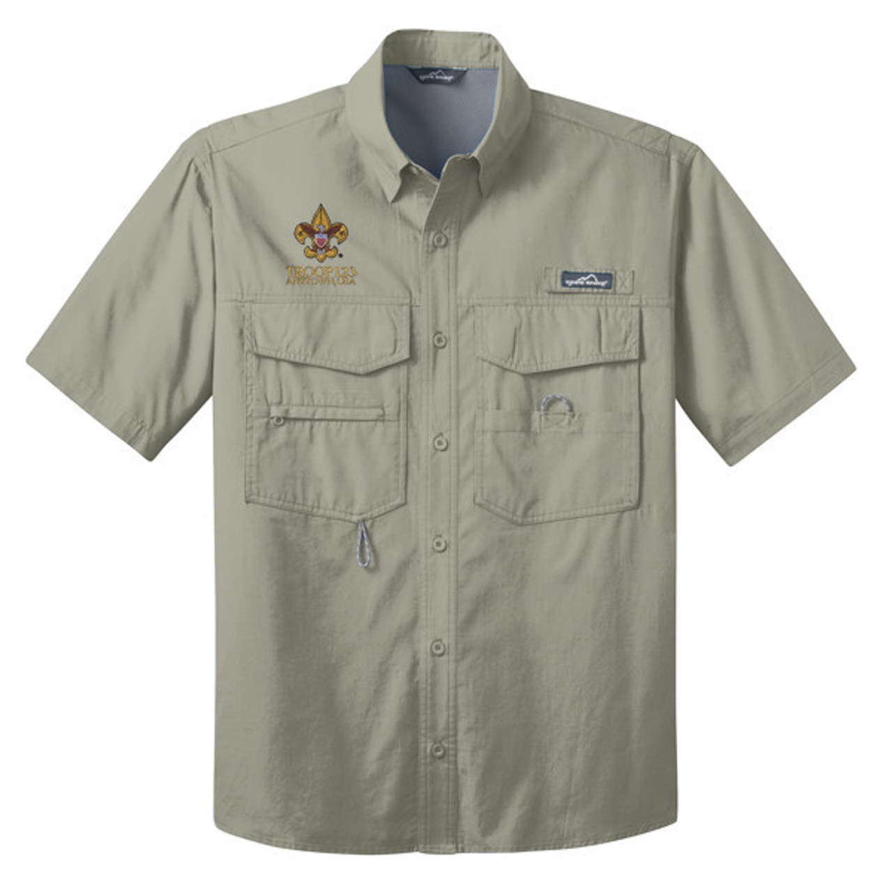 Eddie Bauer® – Short Sleeve Fishing Shirt with Embroidered BSA Universal  Logo