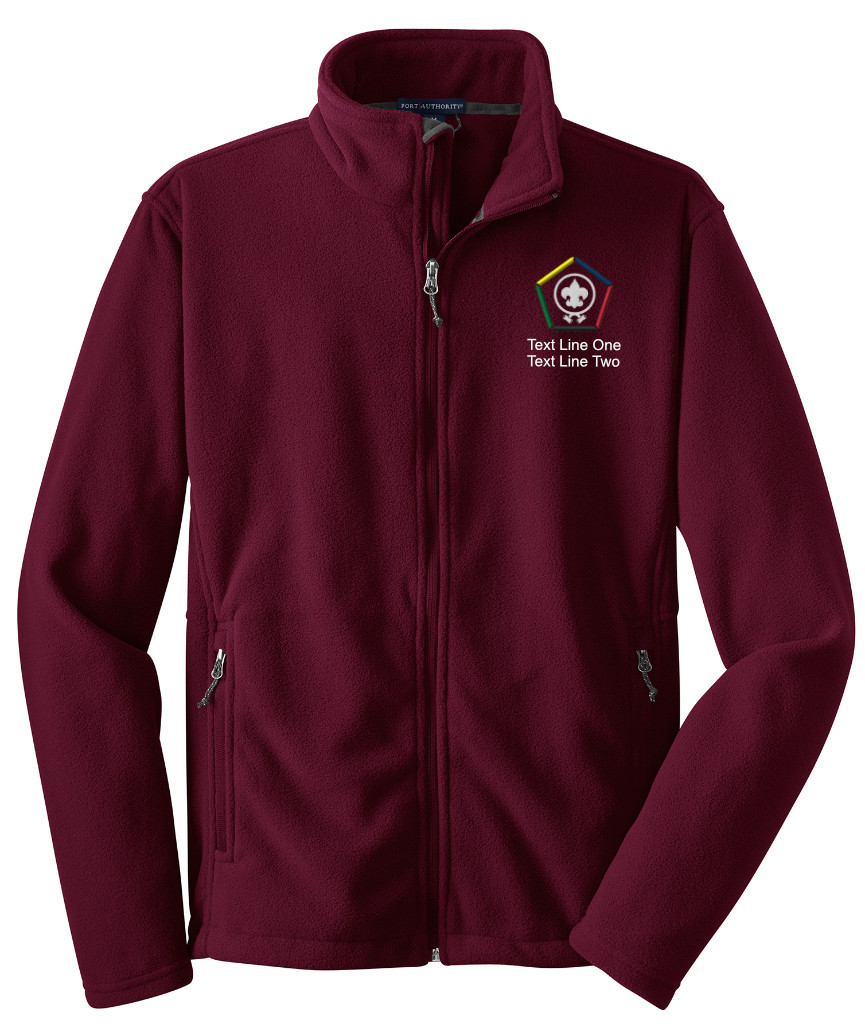Value Fleece Jacket with Embroidered Wood Badge Logo