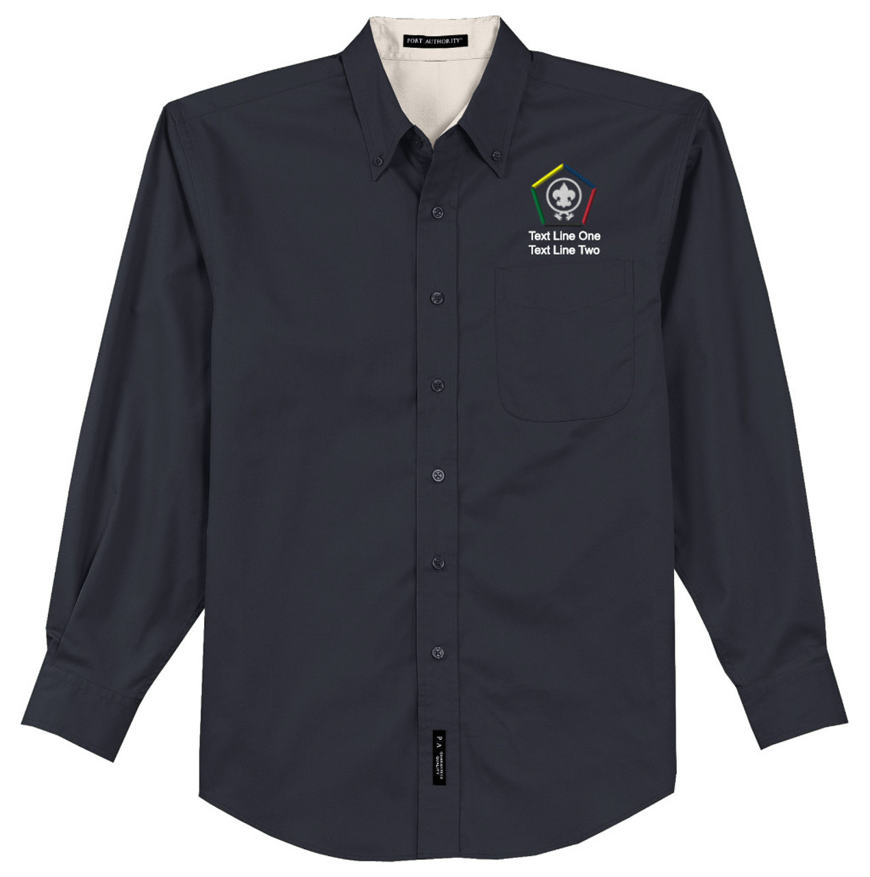 Port Authority Long Sleeve Easy Care Shirt Men S With Wood Badge