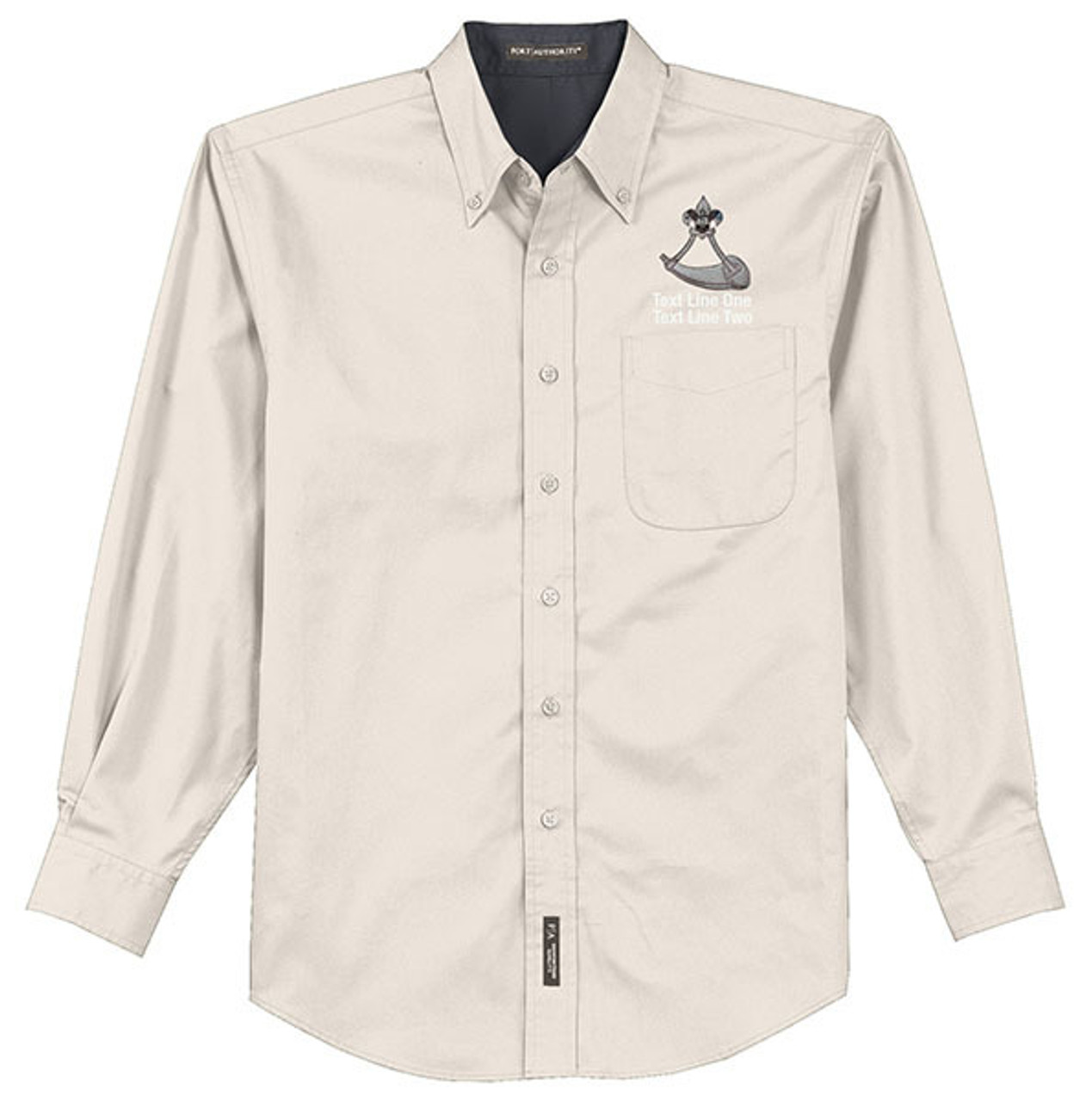 Port Authority Long Sleeve Easy Care Shirt Men S With Powder Horn