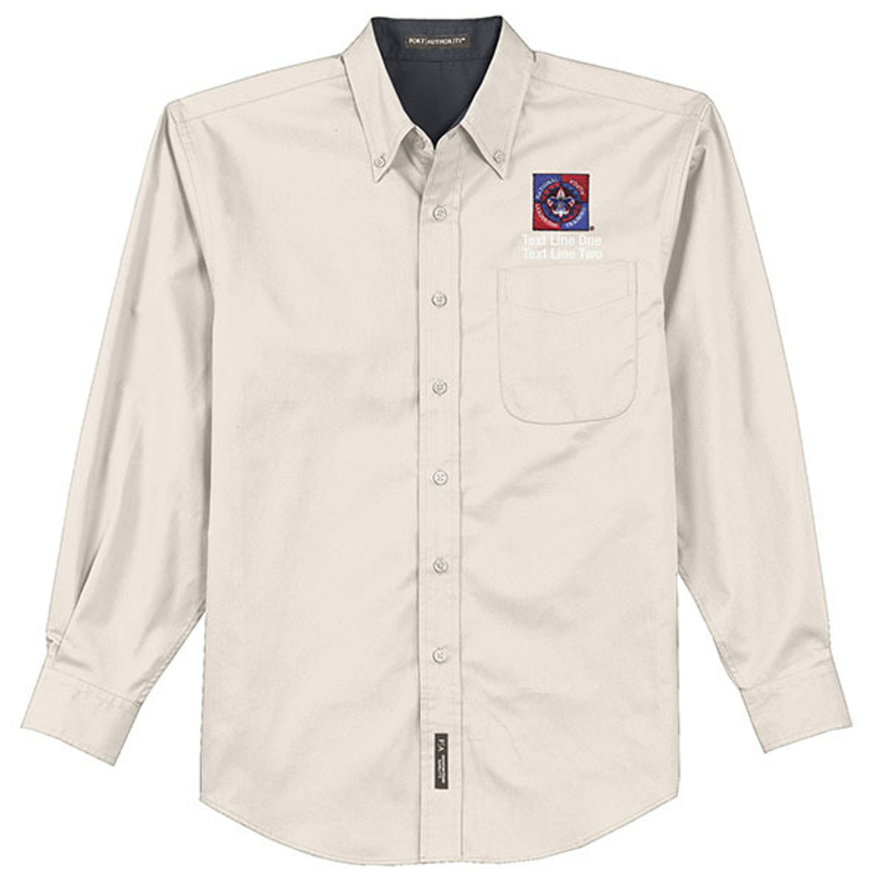 Long Sleeve Easy Care Shirt Men's with Embroidered NYLT Logo