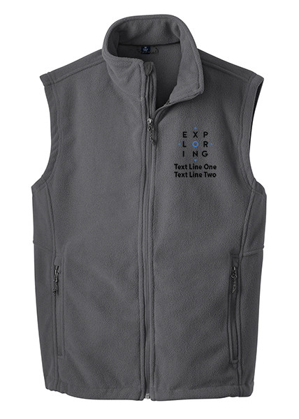 Fleece Vest with Embroidered Exploring Logo