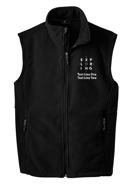 Fleece Vest with Embroidered Exploring Logo