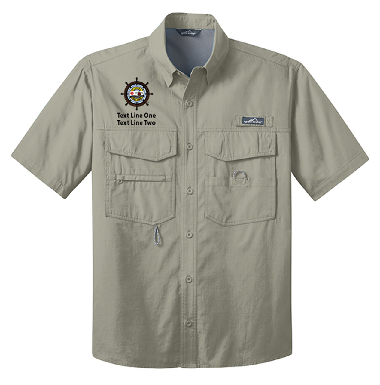 Short Sleeve Fishing Shirt with Florida Sea Base Logo