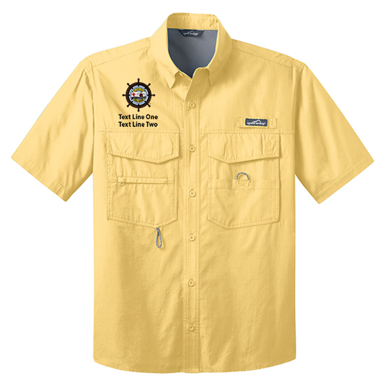 Short Sleeve Fishing Shirt with Florida Sea Base Logo