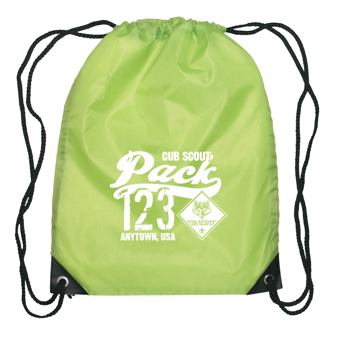 Drawstring bags with custom scout design - 150 pcs - only Drawstring bags with custom scout design - 150 pcs - only